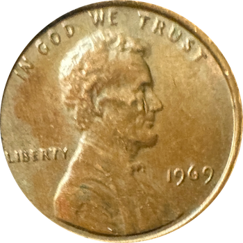 1963 D penny